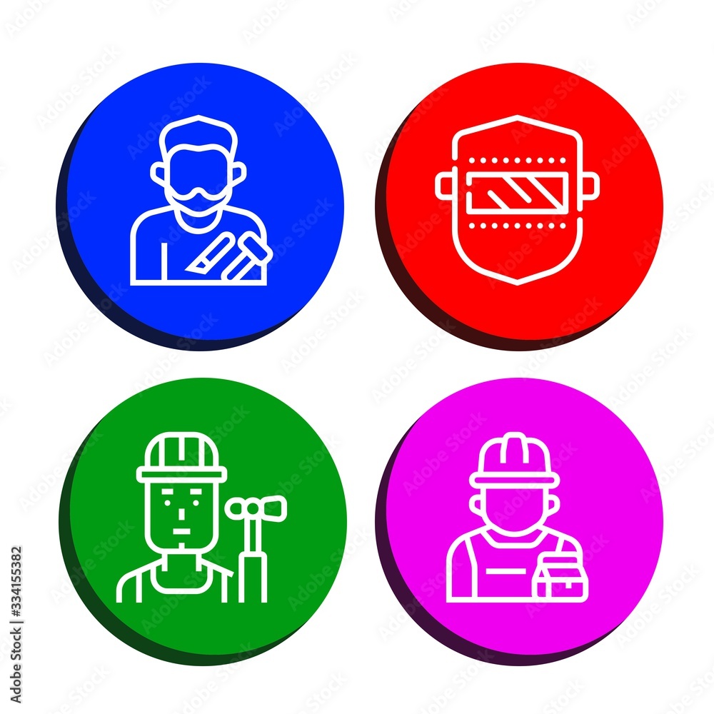 workman simple icons set