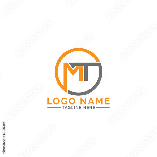 MT logo design vector photo