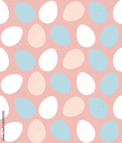 Easter colorful painted eggs seamless art pattern