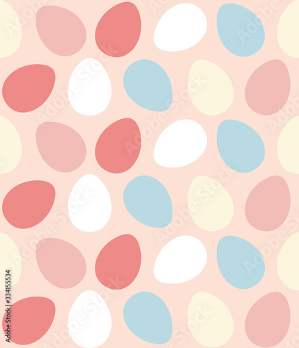 Easter colorful painted eggs seamless art pattern