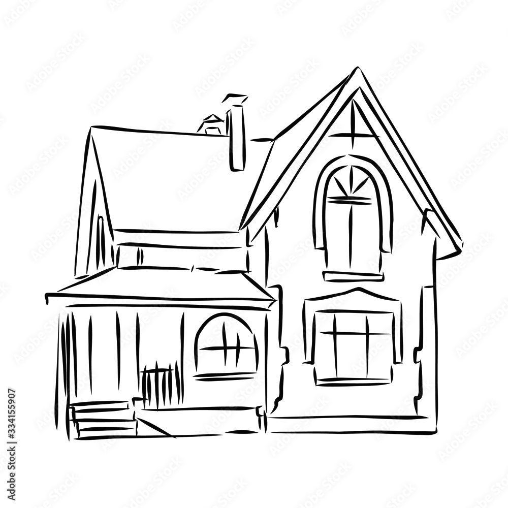 Beautiful house sketch 