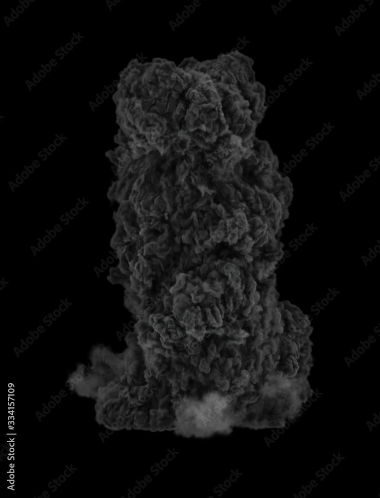 Heavy Smoke Isolated On Black Background Heavy Smoke Isolated On Black Background