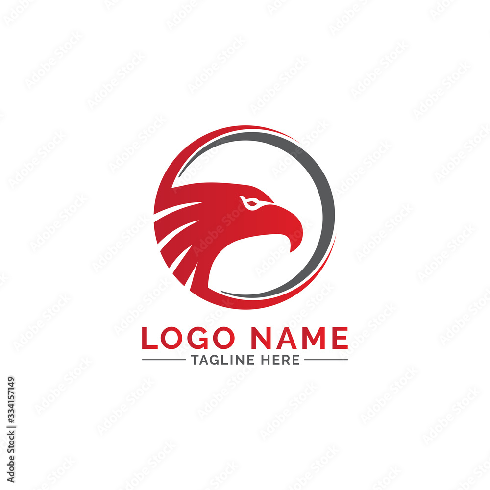 Eagle logo with shape Eagle logo with shape