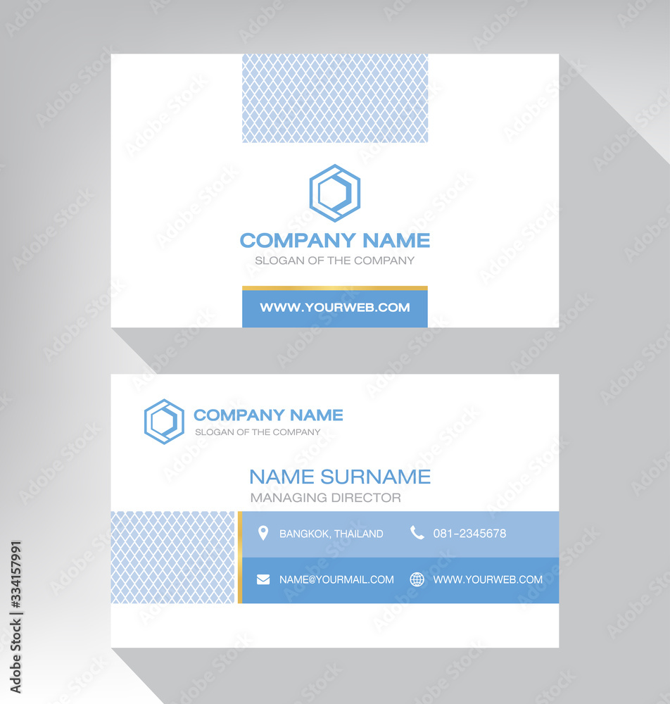 Modern. vector business card template. design blue and white color Modern. vector business card template. design blue and white color