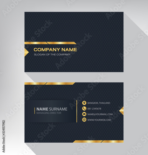 Luxury and modern. vector business card template. design black and gold color
