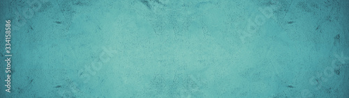 Abstract dirty bright aquamarine turquoise concrete stone paper texture background banner, trend color 2020