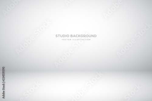 Slika na platnu Empty gray studio abstract background with spotlight effect