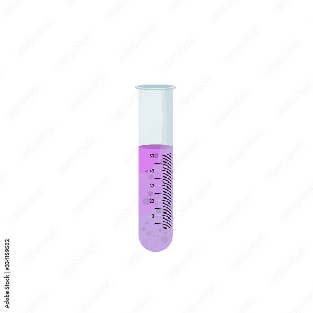 Science laboratory tube with test substance. vector illustration Science laboratory tube with test substance. vector illustration