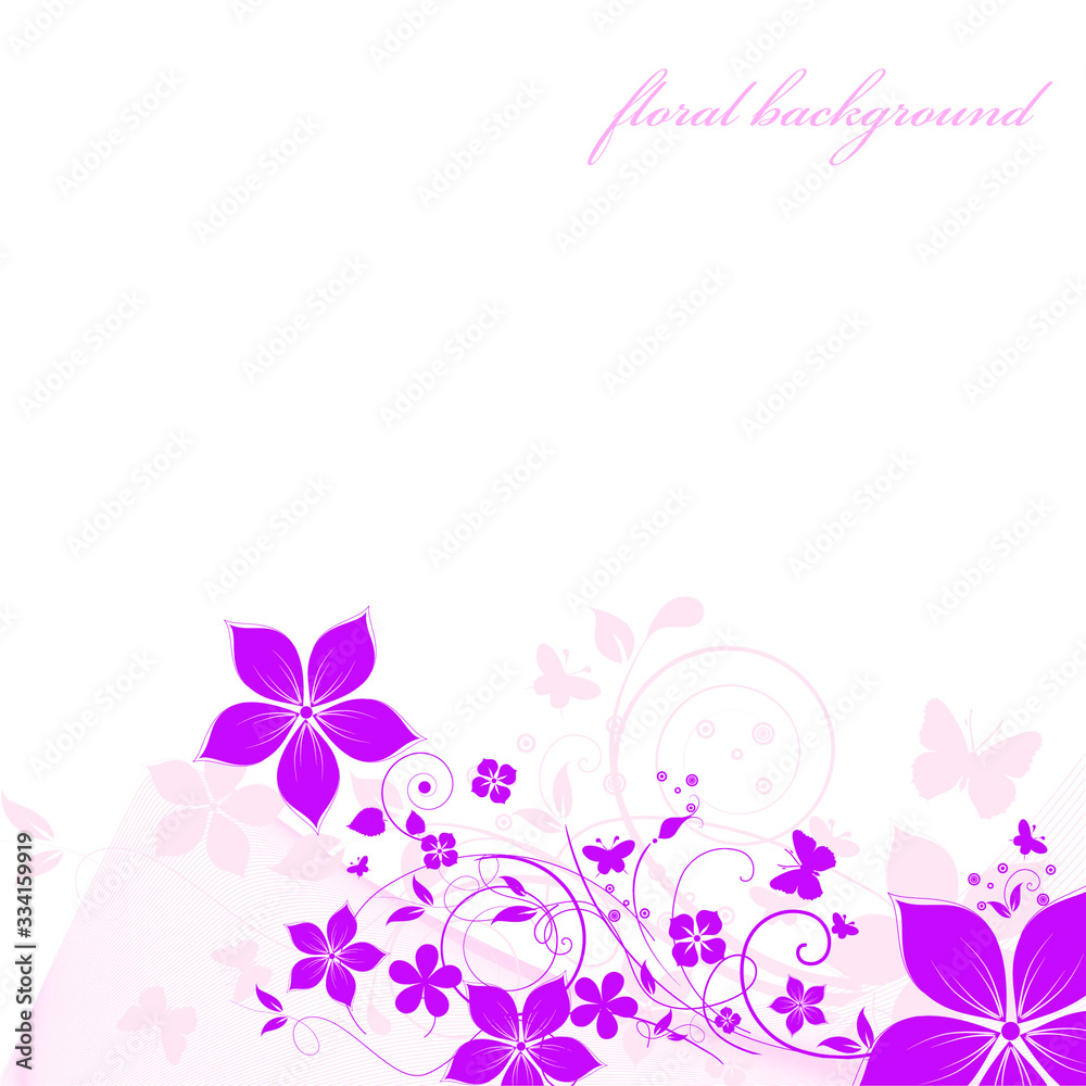 abstract background with butterfly and flowers abstract background with butterfly and flowers