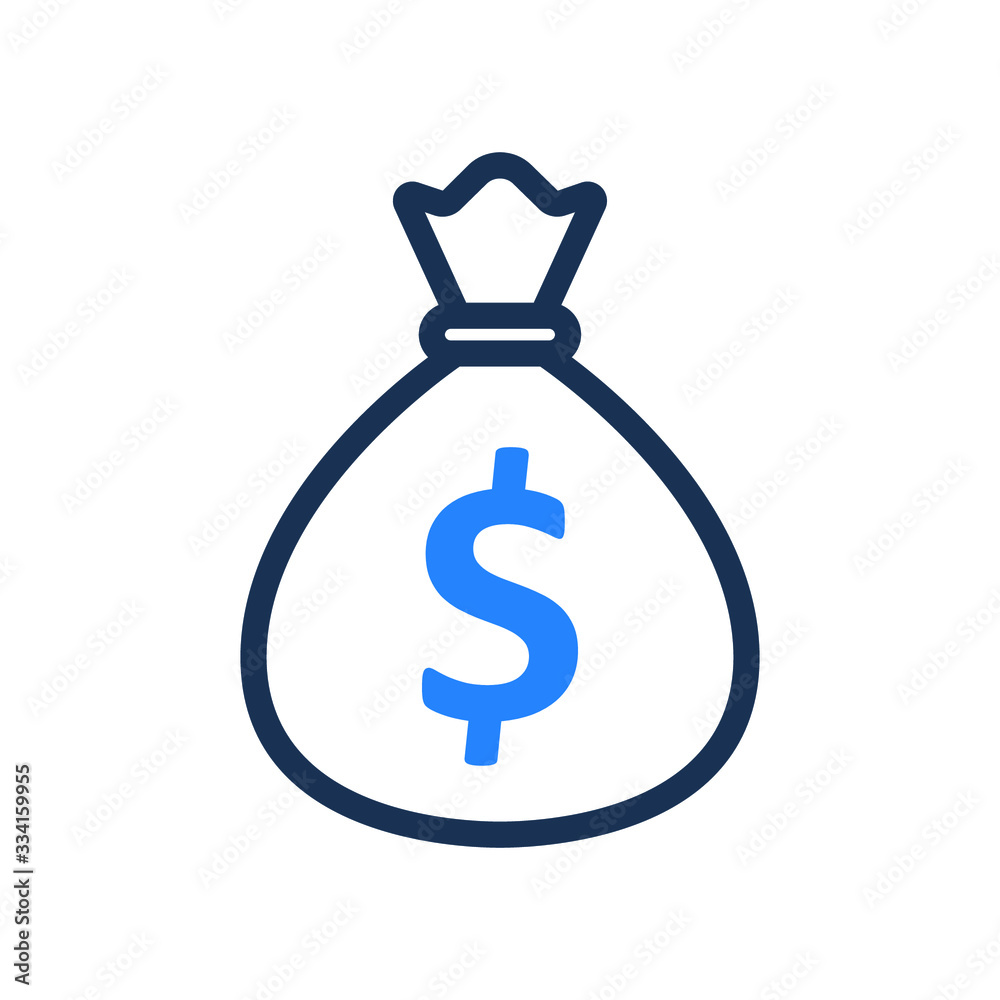 Money Bag Icon, editable dollar icon,simple finance and business icon for website and application Money Bag Icon, editable dollar icon,simple finance and business icon for website and application