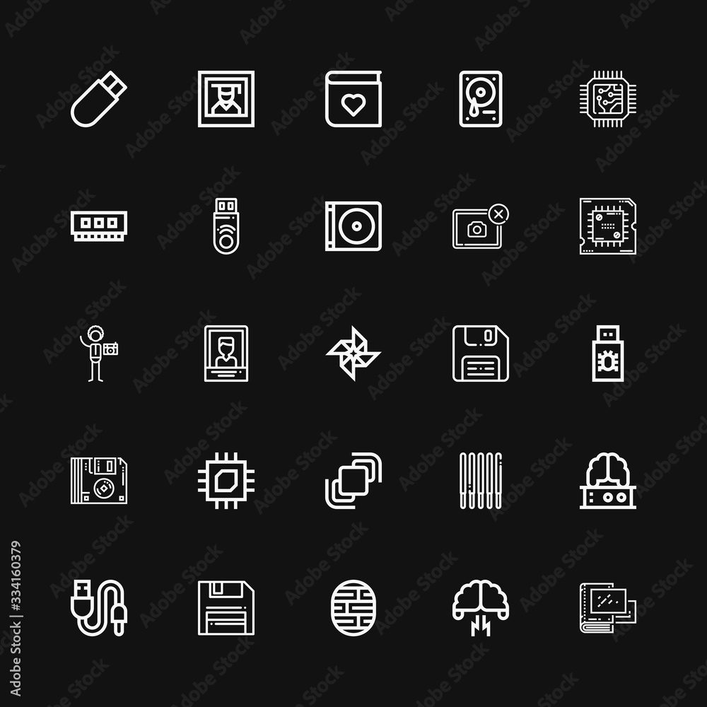 Editable 25 memory icons for web and mobile Editable 25 memory icons for web and mobile
