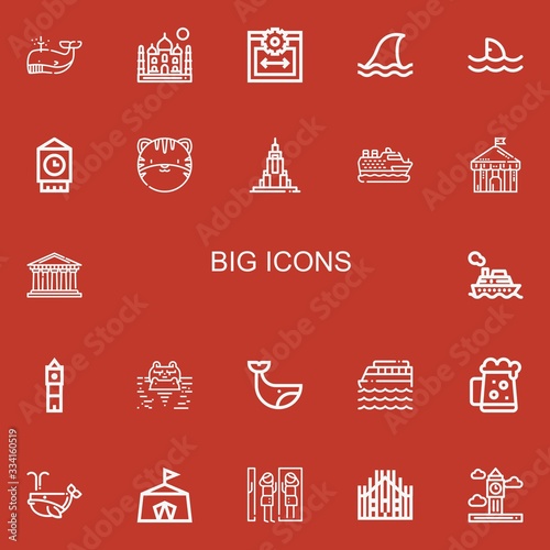 Editable 22 big icons for web and mobile