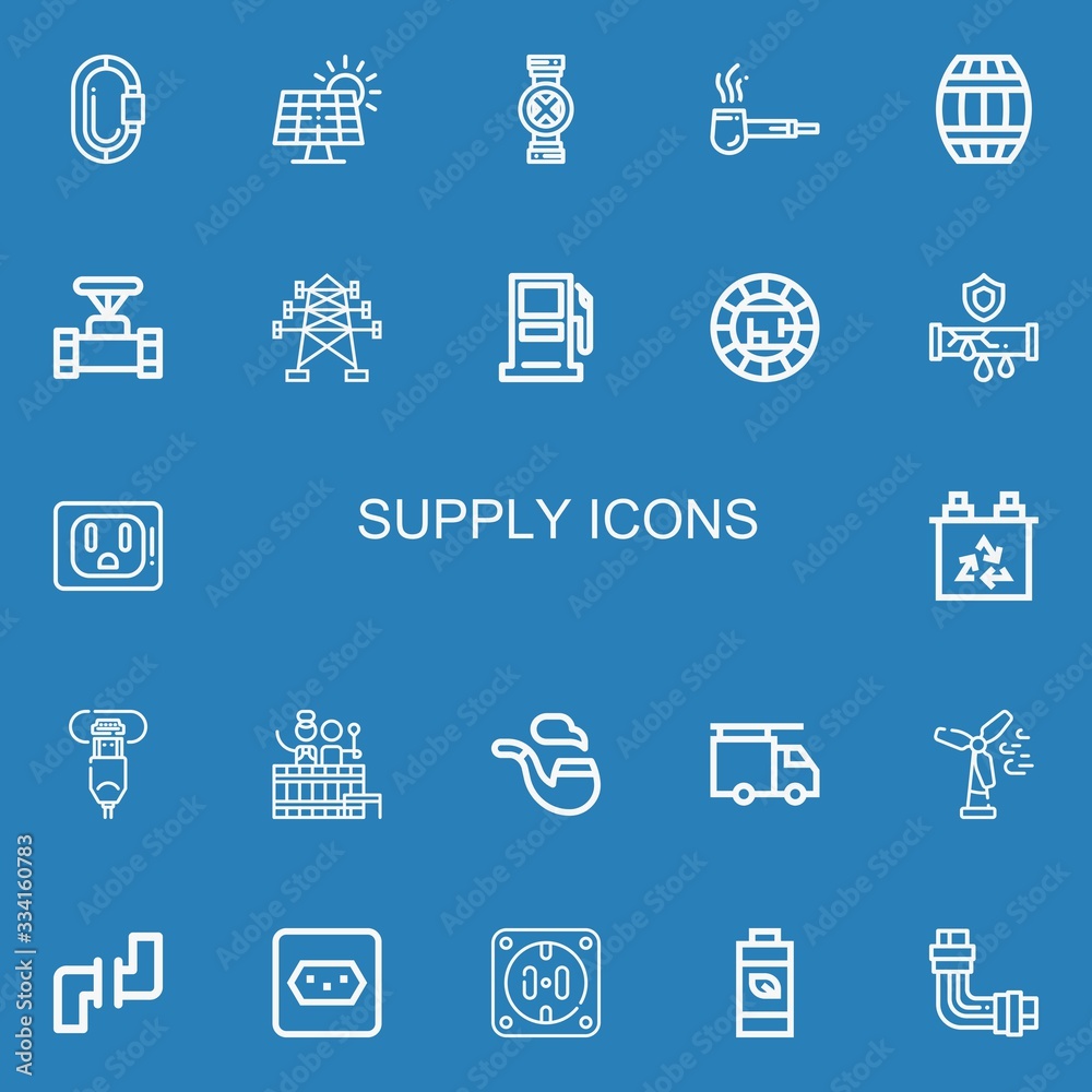 Editable 22 supply icons for web and mobile Editable 22 supply icons for web and mobile