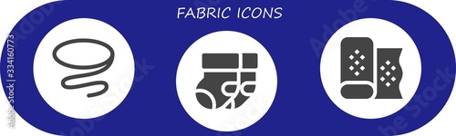 Modern Simple Set of fabric Vector filled Icons
