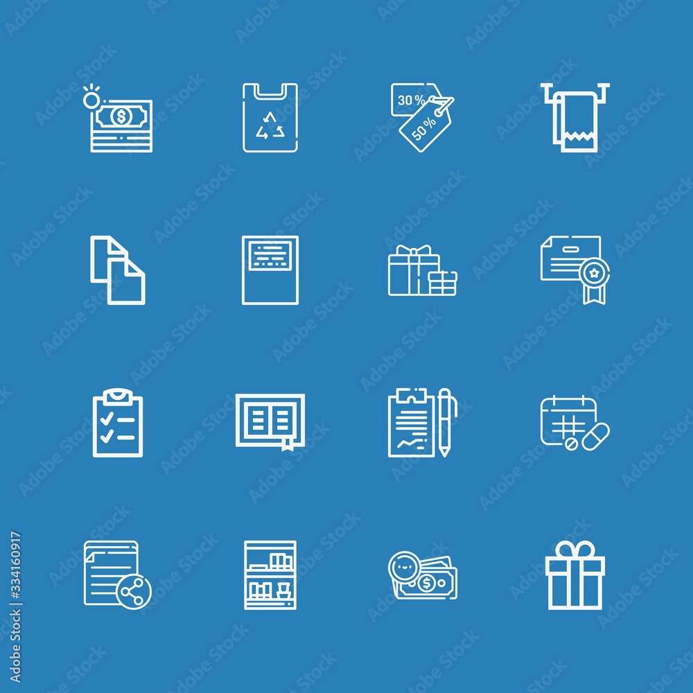 Editable 16 paper icons for web and mobile Editable 16 paper icons for web and mobile