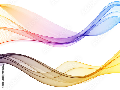 A set of transparent waves.Abstract colour background waves.