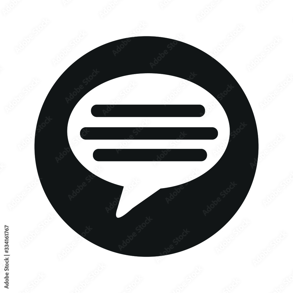 Minimal Chat ,message and comment Icons, editable vector eps.