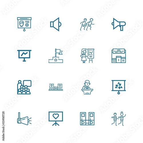 Editable 16 podium icons for web and mobile