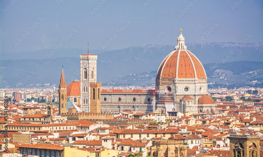 View of beautiful Florence from Piazzale Michelangelo