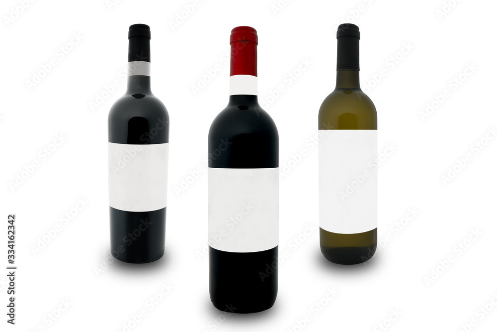 mockup of 3 bottles of tuscan red wine, italy mockup of 3 bottles of tuscan red wine, italy