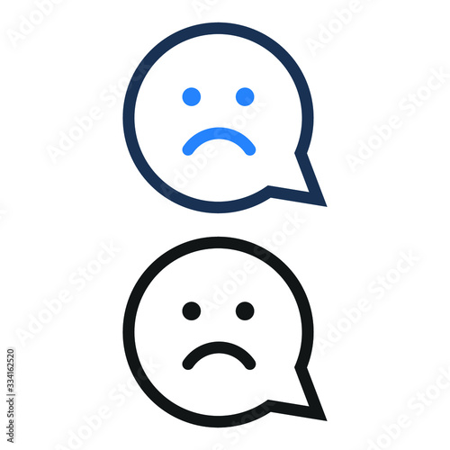 Minimal  Chat Bubble Line Icons, Emo icon,message icon,comment icon vector
