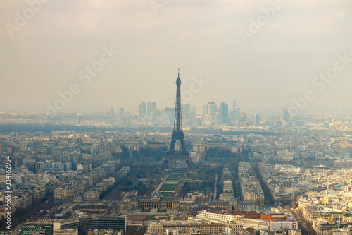 Panorama of Paris with Eiffel tower at fog © Vladimir Liverts