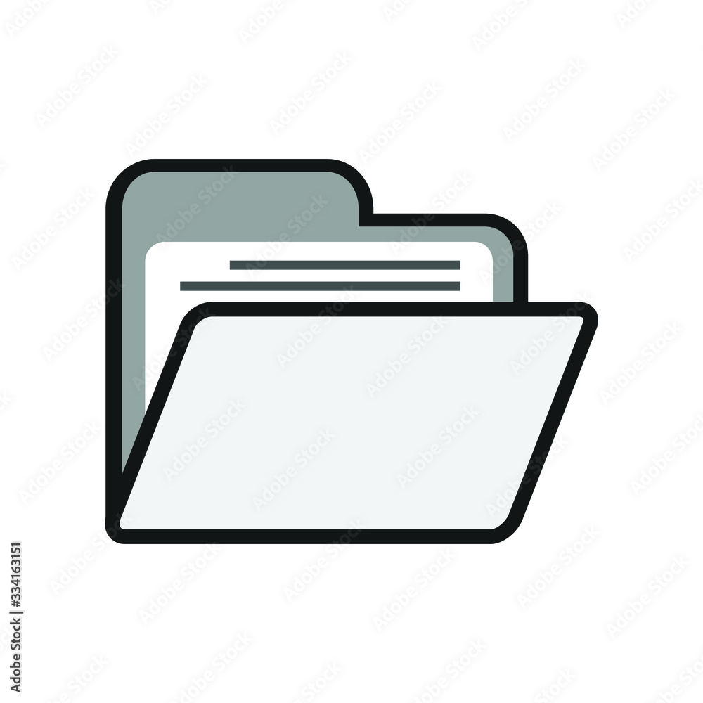 Folder Icon in trendy flat style isolated for your web site design, app, logo, UI. Vector illustration, EPS10. Folder Icon in trendy flat style isolated for your web site design, app, logo, UI. Vector illustration, EPS10.
