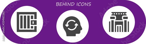 behind icon set