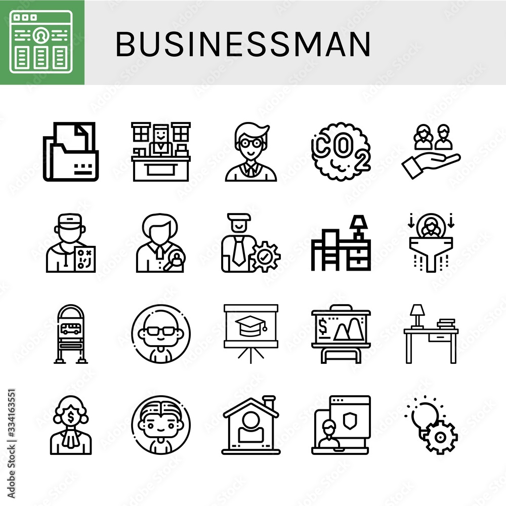 businessman icon set