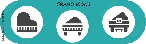 Modern Simple Set of grand Vector filled Icons