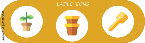 Modern Simple Set of ladle Vector flat Icons