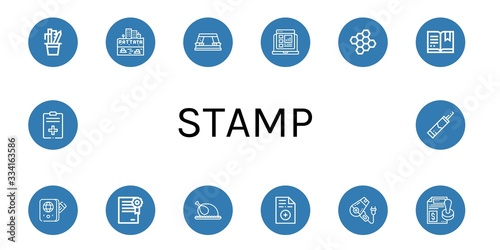 stamp icon set