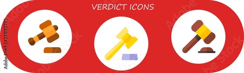 verdict icon set