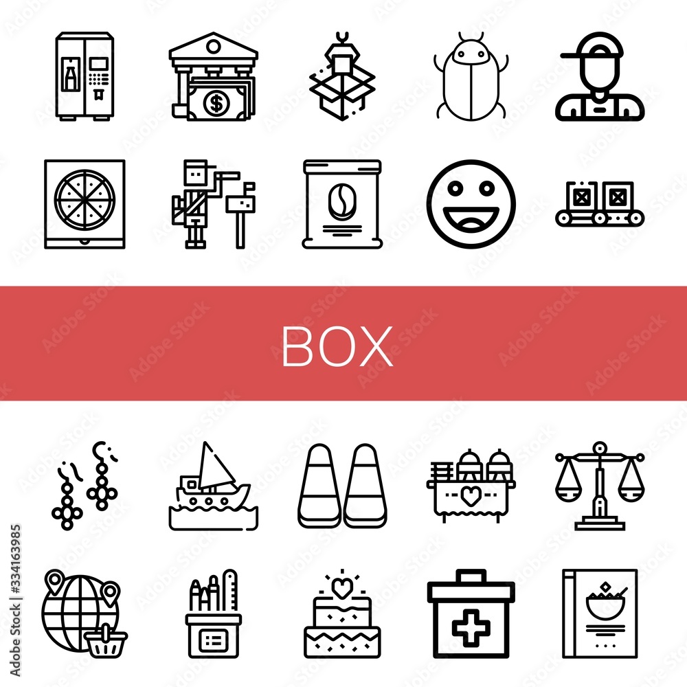 Set of box icons
