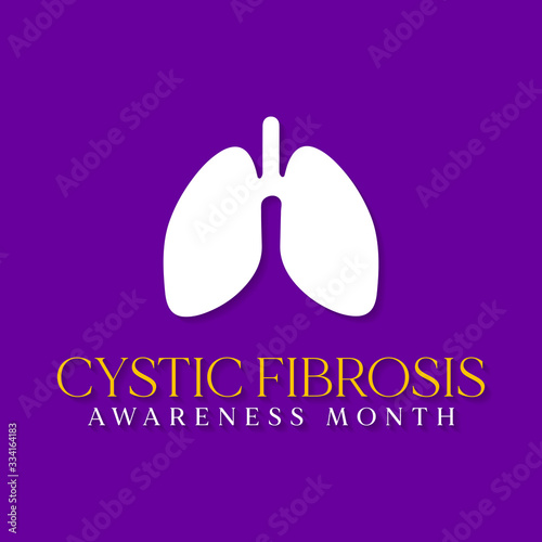 Vector illustration on the theme of National Cystic Fibrosis awareness month observed during the full month of May encourages education in the battle against a lung disease.