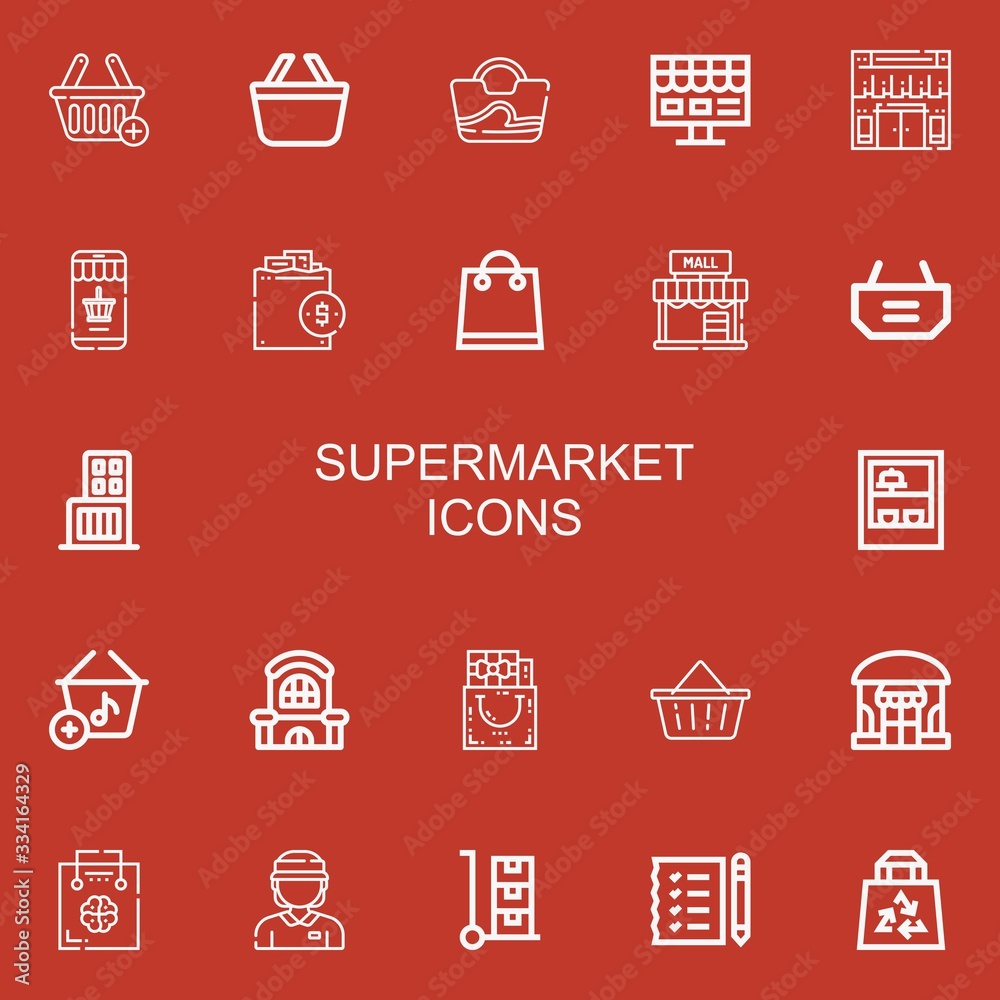 Editable 22 supermarket icons for web and mobile Editable 22 supermarket icons for web and mobile