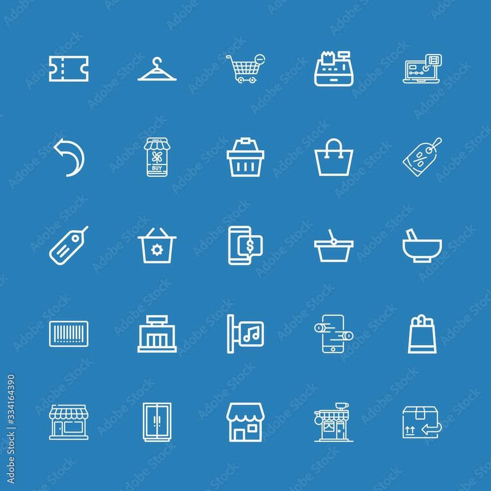 Editable 25 store icons for web and mobile Editable 25 store icons for web and mobile