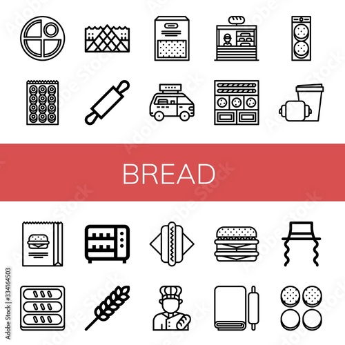 bread icon set