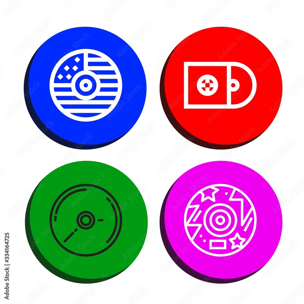 cd-rom simple icons set cd-rom simple icons set