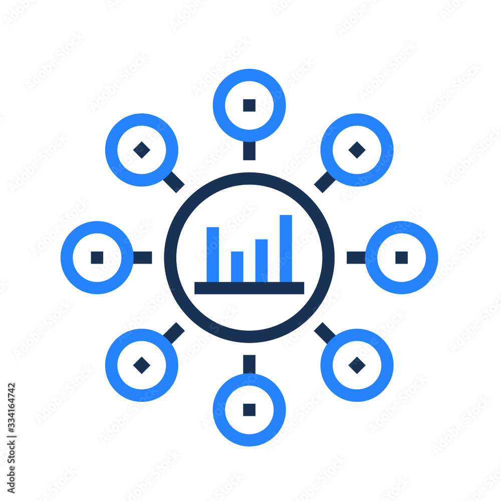 Data Analysis Related Vector Line Icons. Contains such Icons as Charts, Graphs, Traffic Analysis, Big Data and more. 