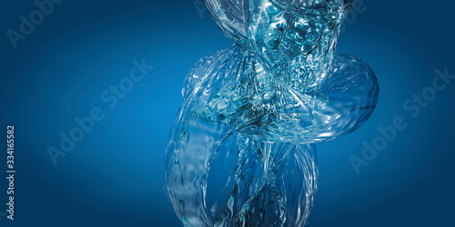 Frisches Wasser in abstrakter Form