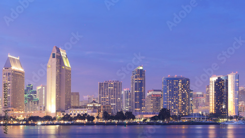 San Diego, California skyline viewed at dark © Harold Stiver
