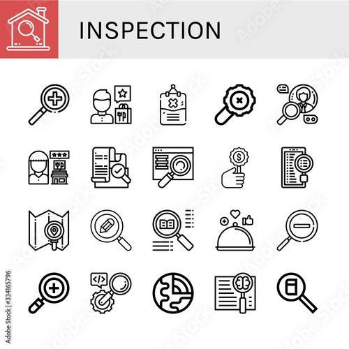 Set of inspection icons