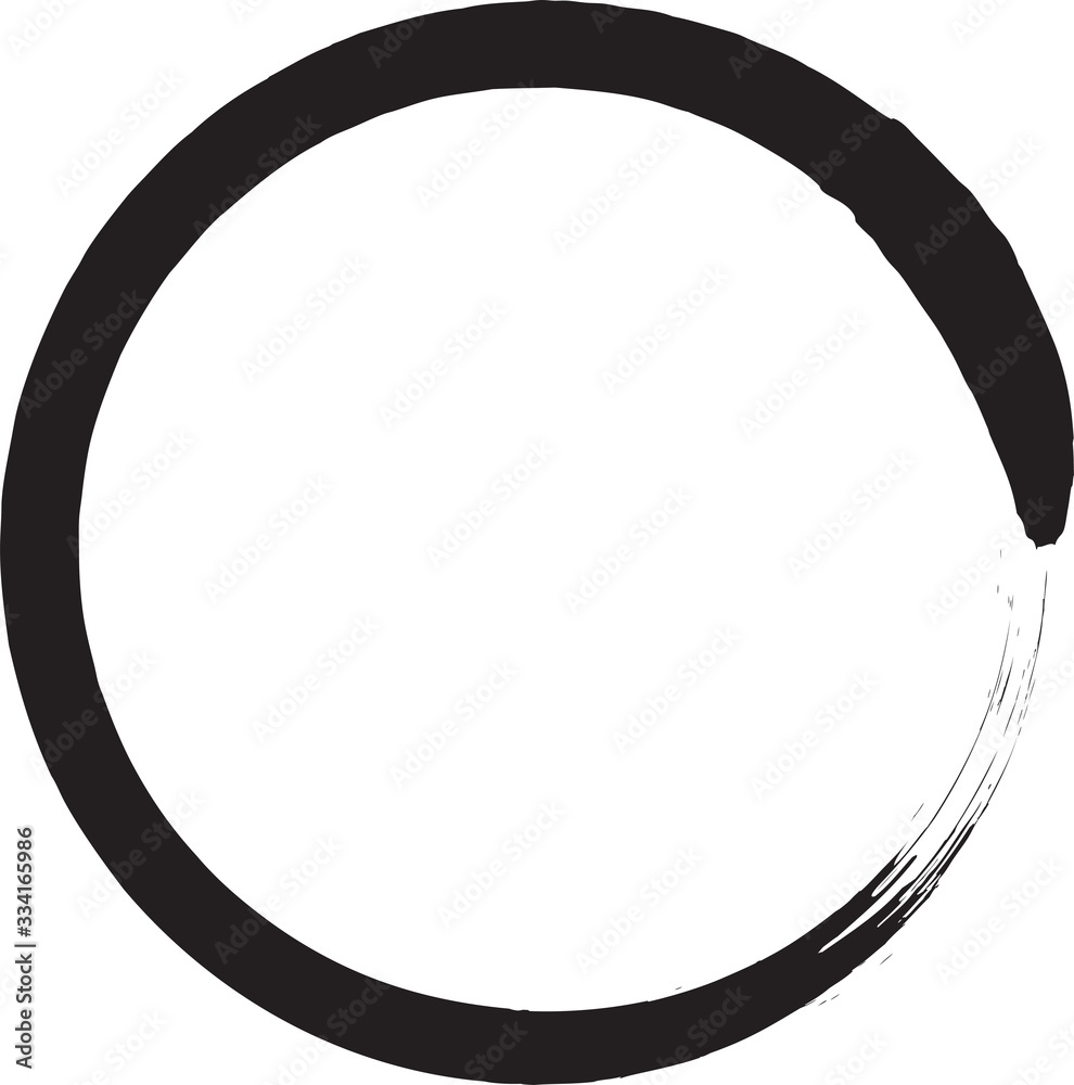 Hand drawn black circles sketch frame round Hand drawn black circles sketch frame round