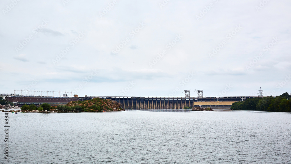 Dneproges - largest hydroelectric power station on the Dnieper River Dneproges - largest hydroelectric power station on the Dnieper River