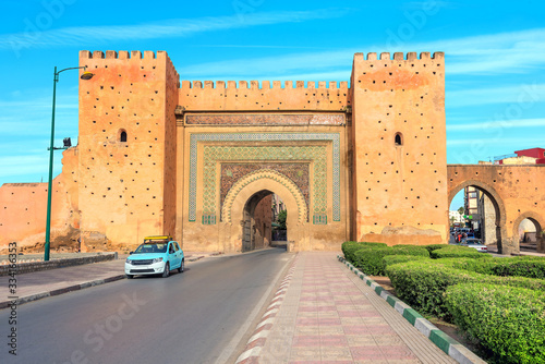  Bab el-Khamis gate in Meknes town. Morocco