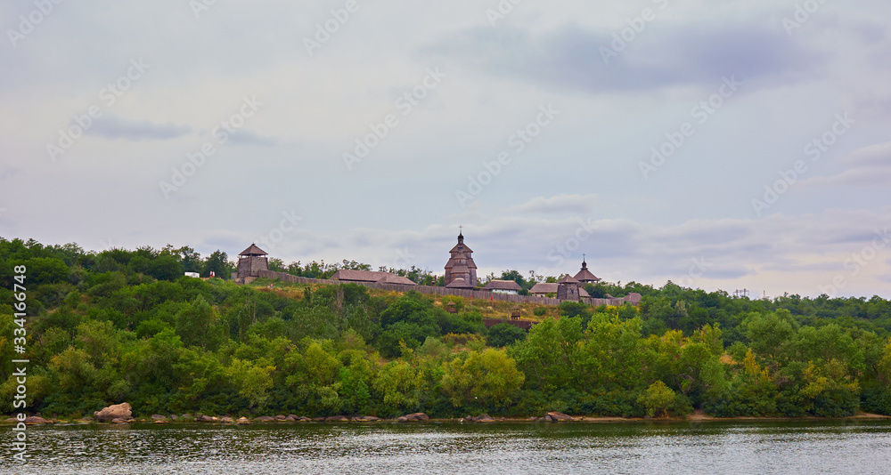 View of the island of Khortytsya from the Dnieper River