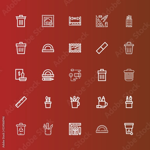 Editable 25 supplies icons for web and mobile