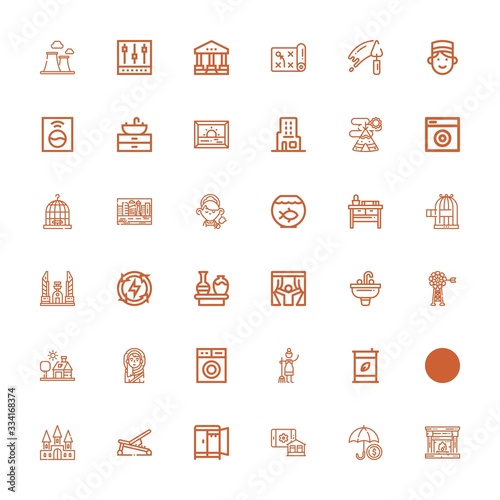 Editable 36 house icons for web and mobile