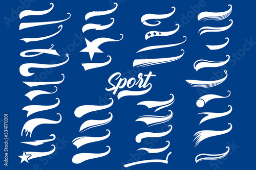 Texting tails. Swirling swash and swoosh.